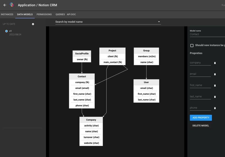 Schema editor for Notion databases